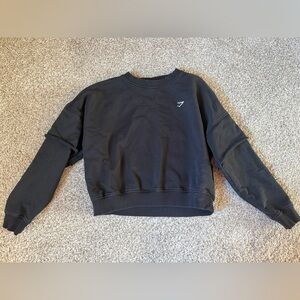 Gymshark Black Crewneck Top Sz Medium